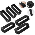 7 Size Black Silicone Watch Strap Retaining Hoop Loop Rubber Buckle Ring 14-26mm. 