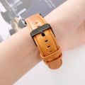 For OPPO Watch 41mm Plain Weave Leather Watch Band. 