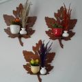 Dotz Brand Leaf Wall Shelf, Candle Flower Holder, Wall Decoration Items, Floating Wall Shelves. 
