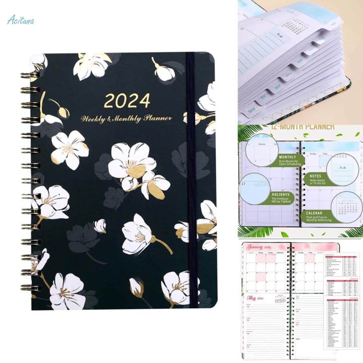 2024 Weekly Planner A5 12 Month Appointment Book for Office Adults