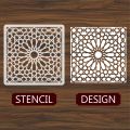 Geometric islamic Pattern Home  Décor, Meditation Room, Fabric Painting ID#207. 