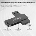 Lenovo thinkplus MU233 128GB 64GB 32GB USB 3.2 Type-C Dual-port U Disk Rotatable Metal USB Flash Drive High-speed Transmission U disk. 