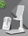 Adjustable Mobile and Tablet Holder Compact Foldable Stand for Desk Compatible with All Devices. 