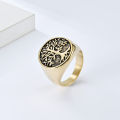 Wholesale Personalized Punk Style Silver Jewelry Big Vintage Tree Of Life Ring For Men. 