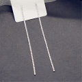 Elegant Jewelry Fashion Women Noble Tassels Silver Plated Long Hook Dangle Chain Earrings. 