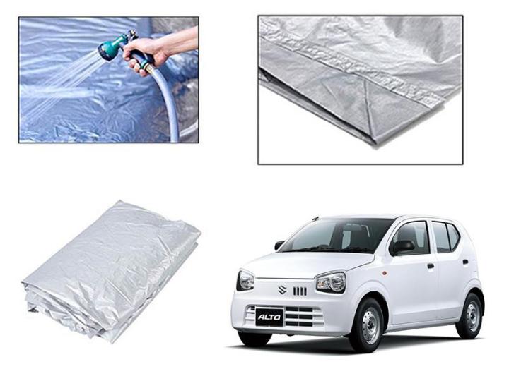 Buy Suzuki Alto Car Top Covers - Double Black, Silver UV Protection, All-Weather Dustproof, Snow Protection, Best Selling Product for Paint Safety