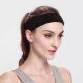 Black Outdoor Fitness Sports Sweatband Headband Yoga Gym Head Band. 