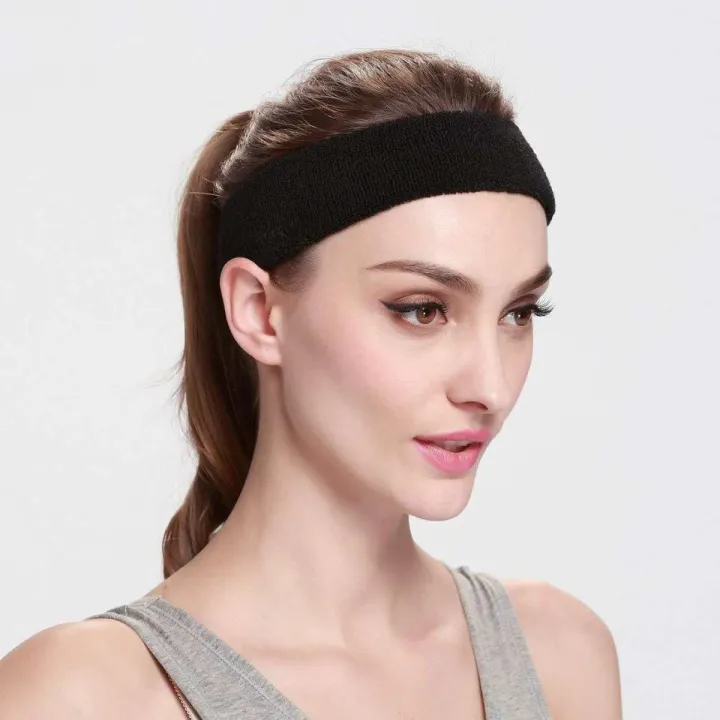 Black%20Outdoor%20Fitness%20Sports%20Sweatband%20Headband%20Yoga%20Gym%20Head%20Band%20-%20Image%203