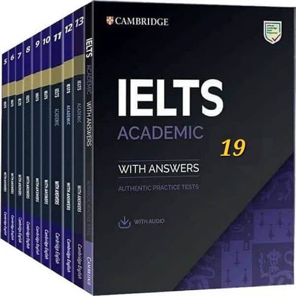 Cambridge English Ielts Academic 19 Books set with audio qr code