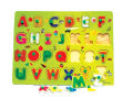 Baby Educational Wooden High Quality ABC Puzzle with Knob. 