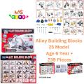 Alloy Building Block 25 Models 239 Pieces Metal Alloy Building Block Interesting Puzzle Educational Mechanic Toys Birthday Gift. 