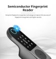 Waterproof Keyless Lock Tuya Smart Security lock Smart WiFi tuya biometric Wifi Password Digital Fingerprint Exterior Rim Door Lock- Electric rim lock - door lock - main gate lock 12V DC with fingerprint unlock - Biometric Unlock - password unlock keys. 