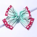Anime Demon Slayer Cosplay Bow Hair Clips Accessories Shinobu Nezuko Tanjirou Headwear for Women Girls. 