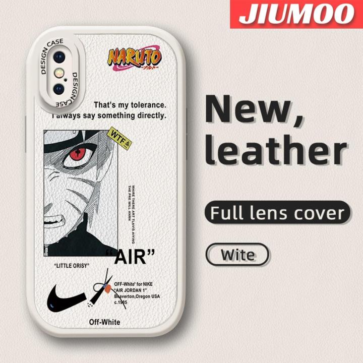 JIUMOO For iPhone X iPhone Xs Case Fashion Simple Boy Thin New Design Leather Soft Back Cover Camera Protect Cases Shockproof Casing