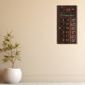 SPT-Home Salaat Panel for Home with Wooden and Acrylic Enclosure, Red Digit Color. 