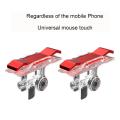 PUBG Mobile Phone Gaming Trigger Fire Button Shooter Controller PUBG Gamepad Red Silver. 