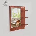 Unique Wooden Wall Mounted Dressing Mirror for Wall Decor Dressing Wall Mirror with Shelves by Home Décor Decorative. 
