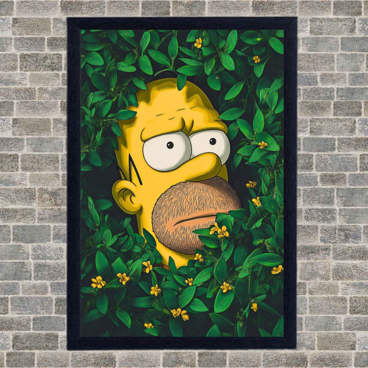 A4 The Simpsons Wall Art Frame – Iconic Cartoon Design for Home Décor ...