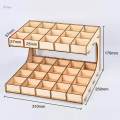 DIY Wooden Paint Rack Ink Storage Organizer 2-layer 35-grid. 
