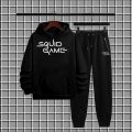 Squid game Printed winter Hood Tracksuit For Men and Boys. 