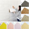 3D Brick Design Self Adhesive Waterproof Wallpapers - 70*77cm - Multicolors. 