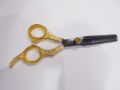 Fancy Golden Scissors, Barber Scissors & thinning scissors Salon Scissors hair scissors hairdressing scissors High tampered. 