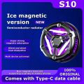 S10 Mobile Phone Magnetic Semiconductor Refrigeration Type-C System Cooling Fan Radiator for IPhone IOS Android PUBG Game Cooler. 