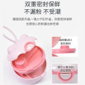 Baby Milk Powder Box Portable Travel Milk Powder Box Mini Cute Milk Powder Box Milk Powder Compartment with Lid and Spoon. 