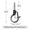 20PCS Q Hanger Hooks Heavy Duty Wall Ceiling Hooks with Safety Buckle Outdoor Screw Hooks for Hanging Lights Plants. 