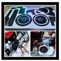 Engine+Chain cover full wrap sticker kit for all 70cc bikes with exact size, matt black, other colors also avlbl on demand. 