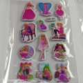 4 Sheets Girls 3D Disney Girls Raised Relief stickers Scrapbooking. 