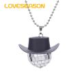 Loveseason Cowboy Hat Ornament Shiny Car Rear View Mirror Hanging Cowgirl Hat Disco Ball. 