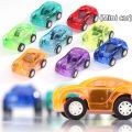 Mini Creative Pull Back Transparent Fast Cars Model Plastic Wind Up Toy. 