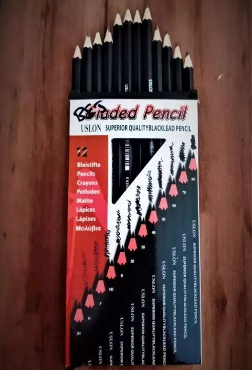 USLON%20Black%20LED%20Pencills,%20Special%20Sketching%20Drawing%20Pencils,%20(%20HB,%20F,%20B,%202B,%203B,%204B,%205B,%206B,%207B,%208B,%20H,%202H%20),%20(Set%20of%2012%20Pencils)%20-%20Image%207