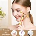 24K Gold Roller Vibrating Facial Massager Slimming Facial Skin Beauty Bar Pulse Firming Face Massage Lift Tightening Wrinkle Bar. 