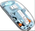 New Transparent Wireless + Bluetooth Dual-Mode Rechargeable Mouse. 