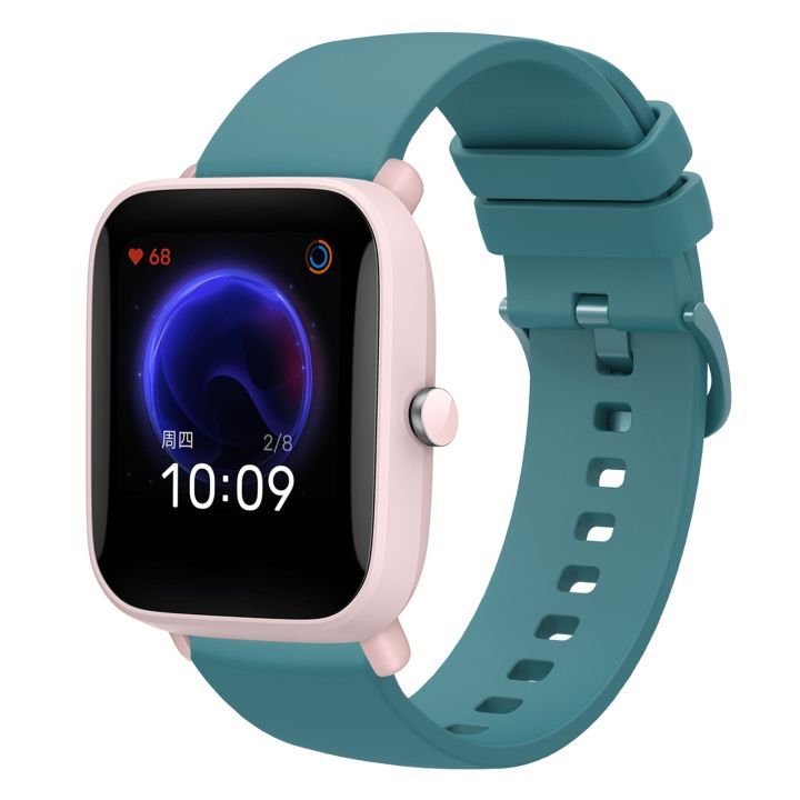 For Amazfit BIP U 20mm Solid Color Soft Silicone Watch Band