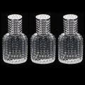 3pcs Crystal Glass Pineapple Design Empty Refillable Perfume Fragrance Spray Bottle Travel Size. 