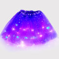 LED Glowing Light Flower Princess Tutu Skirts Fairy Costume For Girl Light Up Skirt Glow Headband Wedding Party Costume Cosplay. 