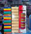 ZR/Jinga block number/Jenga Wooden Blocks 54 Pieces with 4 Dice Kids & Adults Fun. 