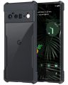 Google Pixel 6 Pro Back Cover Case Armor | PC and TPU | Clear - Black. 