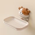 Cartoon Cattle Cattle Soap Storage Box Multi-Purpose Quick Drain Soap Holder Easy To Rinse Tray Soap Dish Bathroom Accessories. 