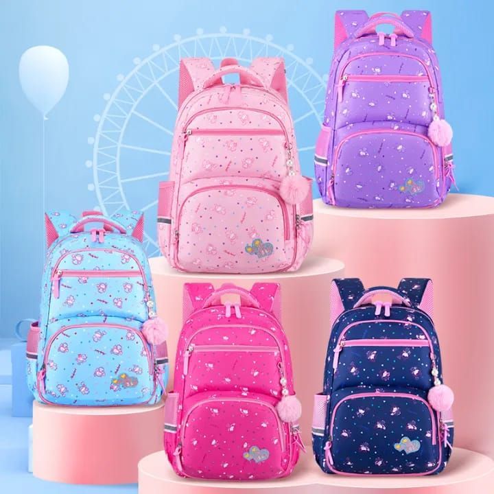 Water Proof Korean Style Cute Backpack for Kids Girls School bag 7 to 10 years old 1 2 3 Grade Primary School Students Ultralight Spinal Burden Bag Pack Daraz.pk