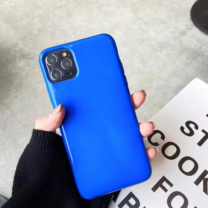 Silicone Solid Neon Fluscent Yellow Green Phone Case For iPhone 13 12 11 Pro Max X XS XR 8 7 Plus SE 2020 Case Soft Cover Red