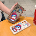 Hontinga for Redmi Note 7 Note 7 Pro Back Cover Red Doraemon Pattern Ladder Soft Camera Protection Rubber Phone Case. 