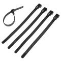 Panda Online 150x8mm 100PCS Nylon Plastic Releasable Reusable Cable Tie Zip Wraps Ratchet Ties Wire. 
