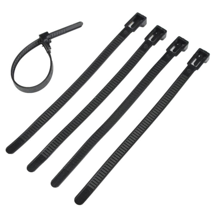 Panda Online 150x8mm 100PCS Nylon Plastic Releasable Reusable Cable Tie Zip Wraps Ratchet Ties Wire