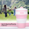 350ml Travel Mug Hot Folding Silicone Cup Portable Silicone Telescopic Drinking Collapsible Coffee Cup Multi-function Foldable Silica Mug Travel. 