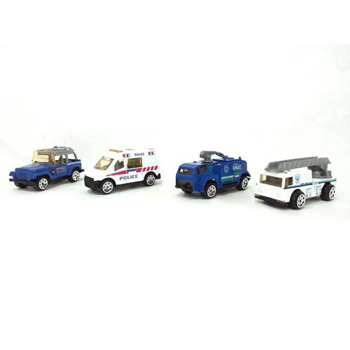 City Police Vehicles Die Cast Cars Set – 4 Pcs