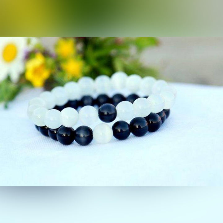 Couple Beats Bracelet Black and White